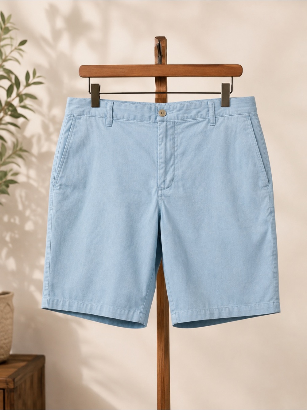 Banana Republic Blue Flat Front Chino Shorts Men Shorts Like New